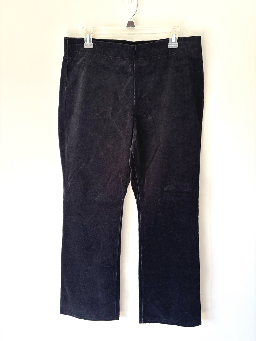 Soft Surroundings Black Corduroy Bootcut Pant Ribbed Elevated Basic